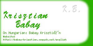 krisztian babay business card